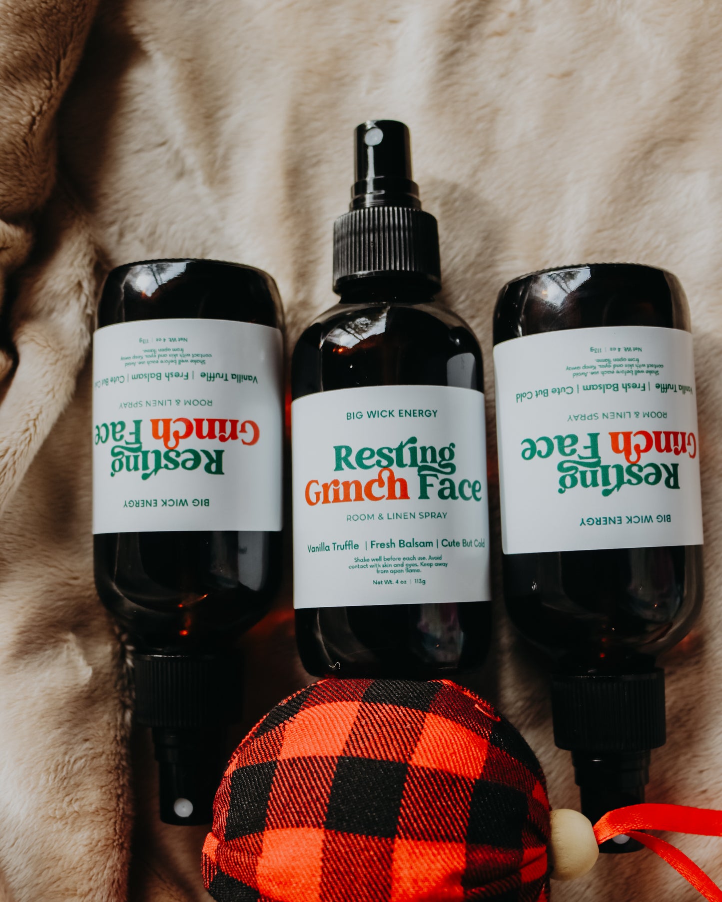 RESTING GRINCH FACE ROOM + LINEN SPRAY