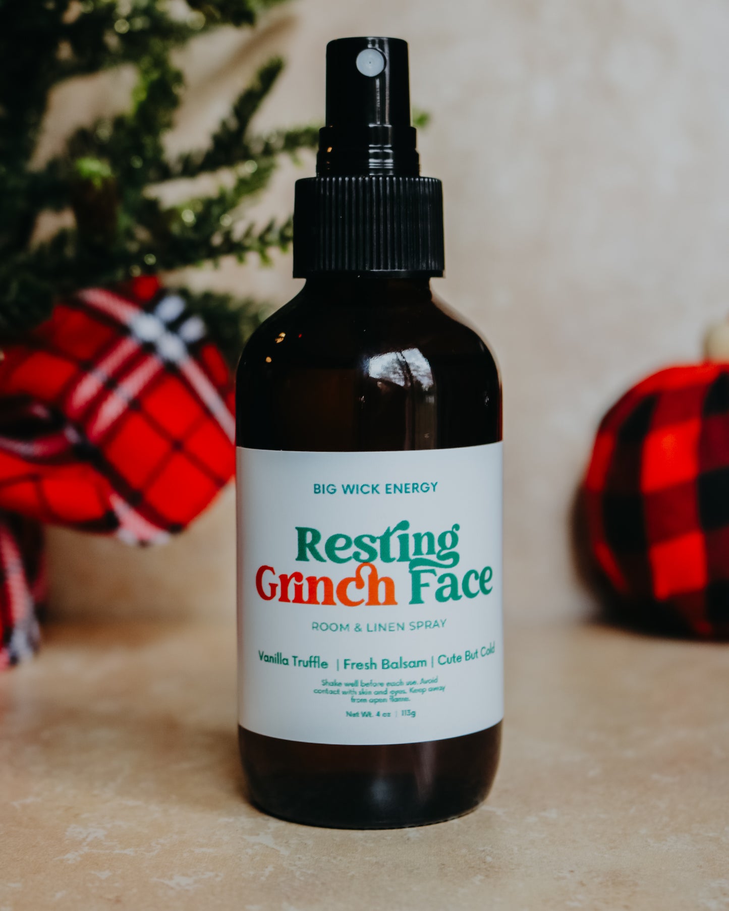 RESTING GRINCH FACE ROOM + LINEN SPRAY